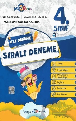 4. Sınıf Sarmal 6'lı Deneme Sıralı Deneme Video Çözümlü – Kolektif – Mavi Boncuk Akademi kitap kapağı
