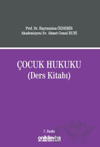 Çocuk Hukuku (Ders Kitabı) – Ahmet Cemal Ruhi, Hayrünnisa Özdemir – On İki Levha Yayınları kitap kapağı
