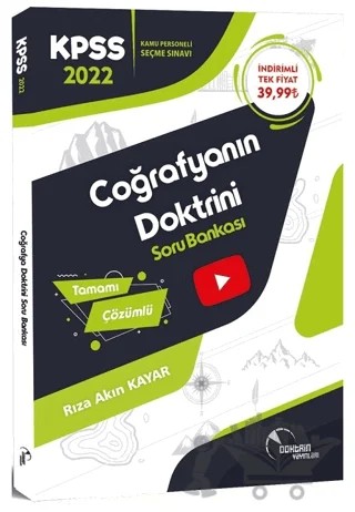 2022 KPSS Coğrafyanın Doktrini Soru Bankası Video Çözümlü – Rıza Akın Kayar – Doktrin Yayınları kitap kapağı