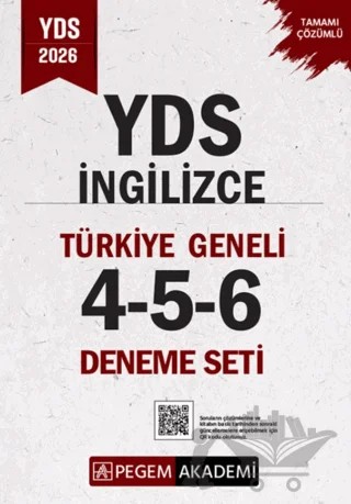 2026 YDS İngilizce Tamamı Çözümlü Türkiye Geneli 4-5-6 (3'lü Deneme Seti) – Kolektif – Pegem Akademi Yayıncılık kitap kapağı