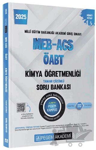 2025 MEB-AGS-ÖABT Kimya Öğretmenliği Tamamı Çözümlü Soru Bankası – Kollektif – Pegem Akademi Yayıncılık kitap kapağı