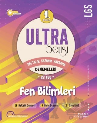 Ultra Serisi LGS 1. Dönem Fen Bilimleri Denemeleri – H. Hüseyin Akın, Z. Cemre Akın – Palme Yayınları kitap kapağı