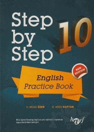 Step by Step 10: English Pratice Book – D. Arzu Kaptan, S. Müge Özer – Harf Eğitim Yayıncılık kitap kapağı