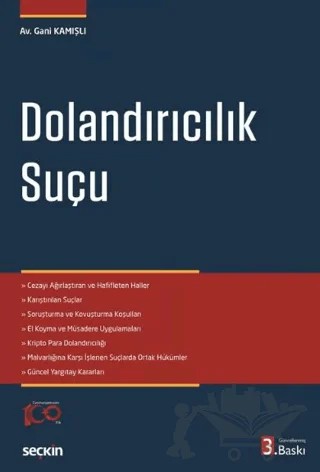 Dolandırıcılık Suçu – Gani Kamışlı – Seçkin Yayıncılık kitap kapağı
