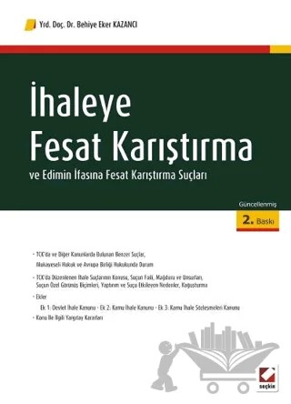 İhaleye Fesat Karıştırma – Behiye Eker Kazancı – Seçkin Yayıncılık kitap kapağı