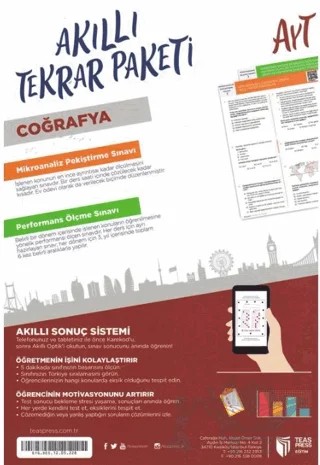 AYT Coğrafya Akıllı Tekrar Paketleri – Kolektif – Teas Press kitap kapağı