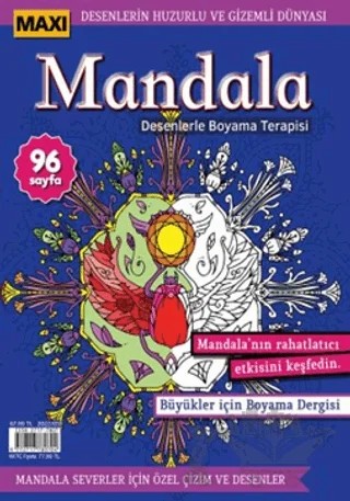 Maxi Mandala Desenlerle Boyama Terapisi 8 – Bertan Kodamanoğlu – Maxi Yayıncılık kitap kapağı