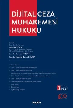 Dijital Ceza Muhakemesi Hukuku – Bahri Öztürk, Durmuş Tezcan, Mustafa Ruhan Erdem, Özge Sırm – Seçkin Yayıncılık kitap kapağı