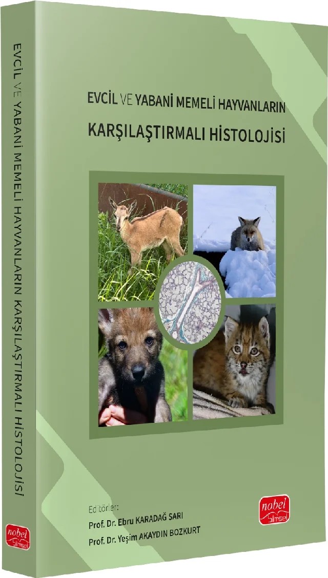 Evcil ve Yabani Memeli Hayvanların Karşılaştırmalı Histolojisi – Adem Kara, Berna Güney Saruhan, Berrin Tarakçı Gençer, Buket Bakır, Deniz Korkmaz, Ebru Karadağ Sarı, Emrah Sur, Feyza Başak, Funda Yiğit, Hakan Sağsöz, Hülya Kara, Mehmet Erdem Akbalık, Olcay Öztürkler, Özlem Bedir, Seda Yakut, Sema Uslu, Sevda Eliş Yıldız, Tolga Tutar, Tolunay Kozlu, Tuğba Özaydın – Nobel Bilimsel Eserler kitap kapağı