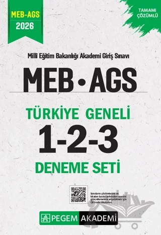 2026 MEB AGS Tamamı Çözümlü Türkiye Geneli 1-2-3 (3'lü Deneme Seti) – Kolektif – Pegem Akademi Yayıncılık kitap kapağı