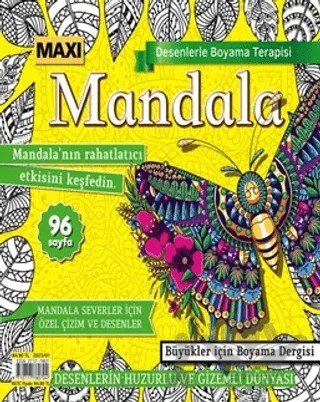 Maxi Mandala Desenlerle Boyama Terapisi 9 – Bertan Kodamanoğlu – Maxi Yayıncılık kitap kapağı
