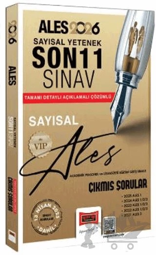 2026 ALES VIP Sayısal Yetenek Son 11 Sınav Çıkmış Sorular (13 Nisan 2025 Sınavı Dahil) – Kollektif – Yargı Yayınevi kitap kapağı