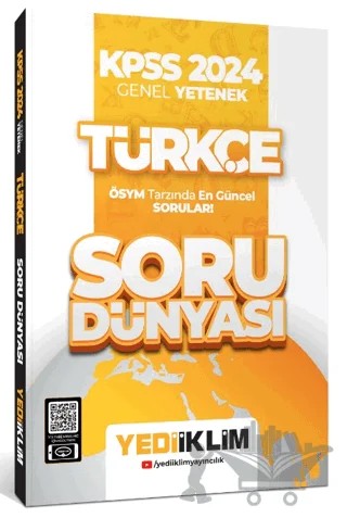 KPSS 2024 Genel Yetenek Türkçe Soru Dünyası – Kolektif – Yediiklim Yayınları kitap kapağı