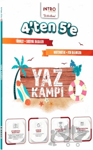 4'ten 5'e Tüm Dersler Yaz Kampı – Kolektif – İntro Yayınları kitap kapağı