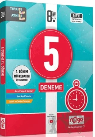 LGS 1. Dönem Tıpkısınav Aynısınav 5 Deneme – Kolektif – Nego Yayınları kitap kapağı