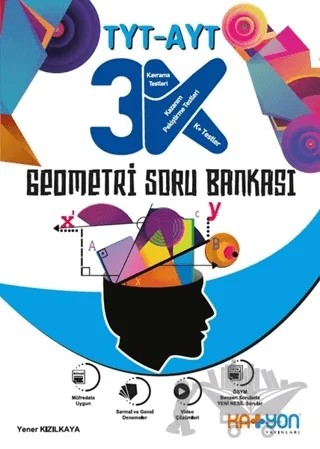 TYT AYT 3K Geometri Soru Bankası – Yener Kızılkaya – Katyon Yayınları kitap kapağı