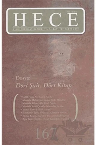 Hece Aylık Edebiyat Dergisi Sayı: 167 – Hece Dergisi kitap kapağı