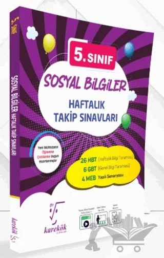 5. Sınıf Sosyal Bilgiler Haftalık Takip Sınavları – Kolektif – Karekök Yayıncılık kitap kapağı