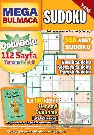 Mega Bulmaca Sudoku 2022 - 4 – Kolektif – Maxi Yayıncılık kitap kapağı