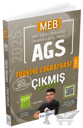 2026 MEB-AGS Türkiye Coğrafyası Çıkmış Sorular Çözümlü – Kazım Sayın – Dizgi Kitap kitap kapağı