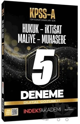 KPSS A Grubu 5 Deneme Çözümlü – Murat Güzelli – İndeks Akademi Yayıncılık kitap kapağı