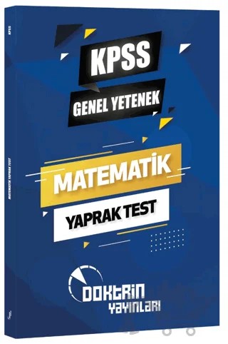KPSS Matematik Yaprak Test – Kolektif – Doktrin Yayınları kitap kapağı