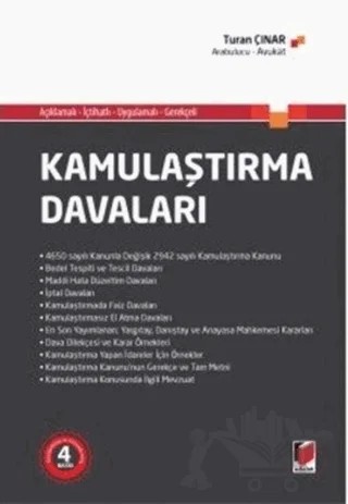 Kamulaştırma Davaları – Turan Çınar – Adalet Yayınevi kitap kapağı
