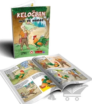 Keloğlan - İnci ve Horoz – Murat Sevinç – Bordo Ressam kitap kapağı