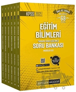 2021 KPSS Eğitim Bilimleri Tamamı Video Çözümlü Soru Bankası Modüler Seti - 6 Kitap – Kolektif – Pegem Akademi Yayıncılık kitap kapağı