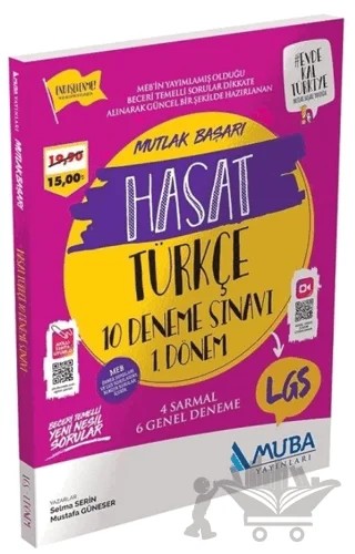 8. Sınıf LGS 1. Dönem Türkçe Mutlak Başarı Hasat 10 Deneme Sınavı – Selma Serin, Mustafa Güneser – Muba Yayınları kitap kapağı