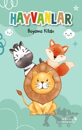Hayvanlar - Boyama Kitabı – Kolektif – Albaraka Yayınları - Çocuk kitap kapağı