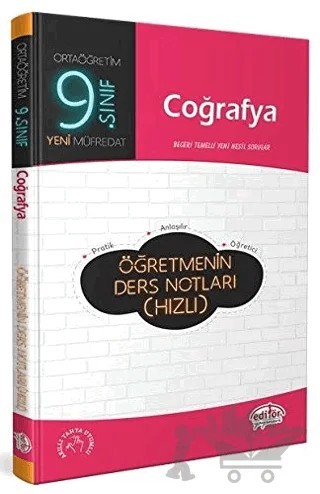 9. Sınıf Coğrafya Öğretmenin Ders Notları (Hızlı) – Kolektif – Editör Yayınevi kitap kapağı