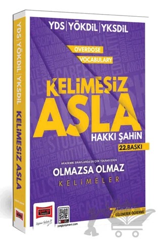 2024 YDS YÖKDİL YKSDİL Overdose Vocabulary Kelimesiz Asla – Hakkı Şahin – Yargı Yayınevi kitap kapağı