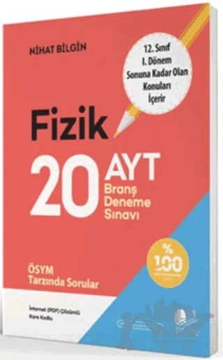 Nihat Bilgin AYT Fizik 20 Deneme – Kolektif – Nihat Bilgin Yayınları kitap kapağı