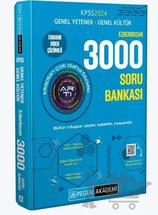 2024 KPSS Genel Yetenek Genel Kültür Ezberbozan 3000 Soru Bankası – Kolektif – Pegem Akademi Yayıncılık kitap kapağı