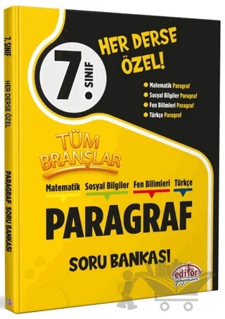 7. Sınıf Tüm Branşlar Paragraf Soru Bankası – Kolektif – Editör Yayınevi kitap kapağı