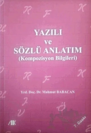 Yazılı ve Sözlü Anlatım – Mahmut Babacan – Akademik Kitaplar kitap kapağı