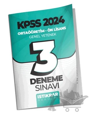 KPSS 2024 Ortaöğretim-Ön Lisans Genel Yetenek (Matematik - Türkçe) 3 Deneme Sınavı – Kolektif – İstikrar Akademi kitap kapağı