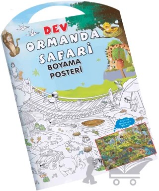 Ormanda Safari Dev Boyama Posteri – Kolektif – 0-6 Yaş Yayınları kitap kapağı