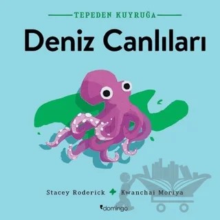 Deniz Canlıları - Tepeden Kuyruğa – Stacey Roderick – Domingo Yayınevi kitap kapağı