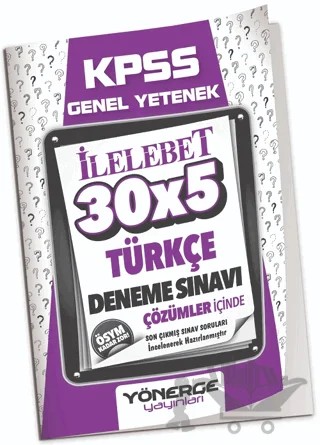 2027 KPSS Türkçe İLELEBET 30x5 Deneme Çözümlü – Kolektif – Yönerge Yayınları kitap kapağı