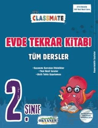 2. Sınıf Classmate Tüm Dersler Evde Tekrar Kitabı – Kolektif – Okyanus Yayınları kitap kapağı