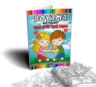 Temiz Çevre Temiz Yaşam Boyama Kitabı (4+Yaş) – Murat Sevinç – Bordo Ressam kitap kapağı