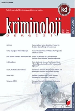 Kriminoloji Dergisi Yıl: 1 Sayı: 2 - Temmuz 2009 – Adalet Yayınevi kitap kapağı