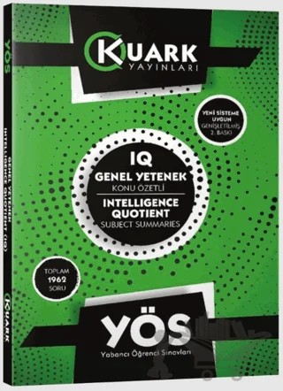 YÖS IQ Genel Yetenek Konu Özetli – Kolektif – Kuark Yayınları kitap kapağı