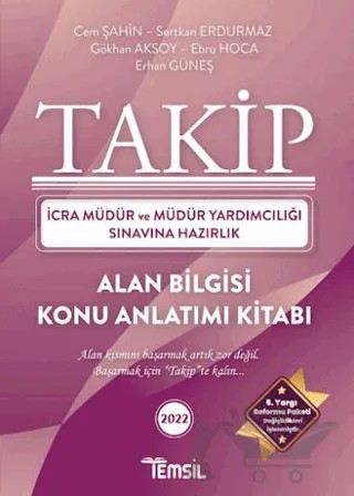 2021 Takip İcra Müdürlüğü ve Müdür Yardımcılığı Sınavına Hazırlık Alan Bilgisi Konu Anlatımı Kitabı – Sertkan Erdurmaz, Cem Şahin, Erhan Güneş, Gökhan Aksoy – Temsil Kitap kitap kapağı