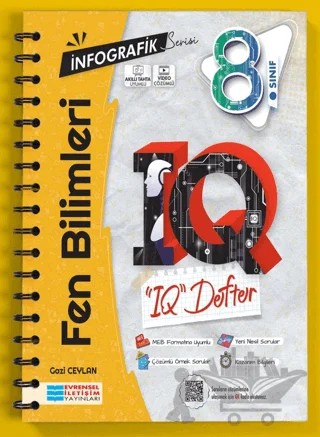 8. Sınıf İnfografik Serisi Fen Bilimleri IQ Defter – Gazi Ceylan – Evrensel İletişim Yayınları kitap kapağı