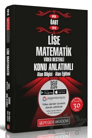 2019 KPSS ÖABT Lise Matematik Video Destekli Konu Anlatımlı Set (4 Kitap Takım) – Kolektif – Pegem Akademi Yayıncılık kitap kapağı