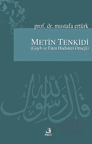Metin Tenkidi – Mustafa Ertürk – Fecr Yayınları kitap kapağı