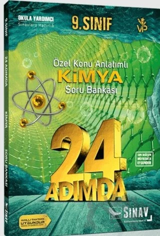 24 Adımda 9. Sınıf Özel Konu Anlatımlı Kimya Soru Bankası – Kolektif – Sınav Yayınları kitap kapağı
